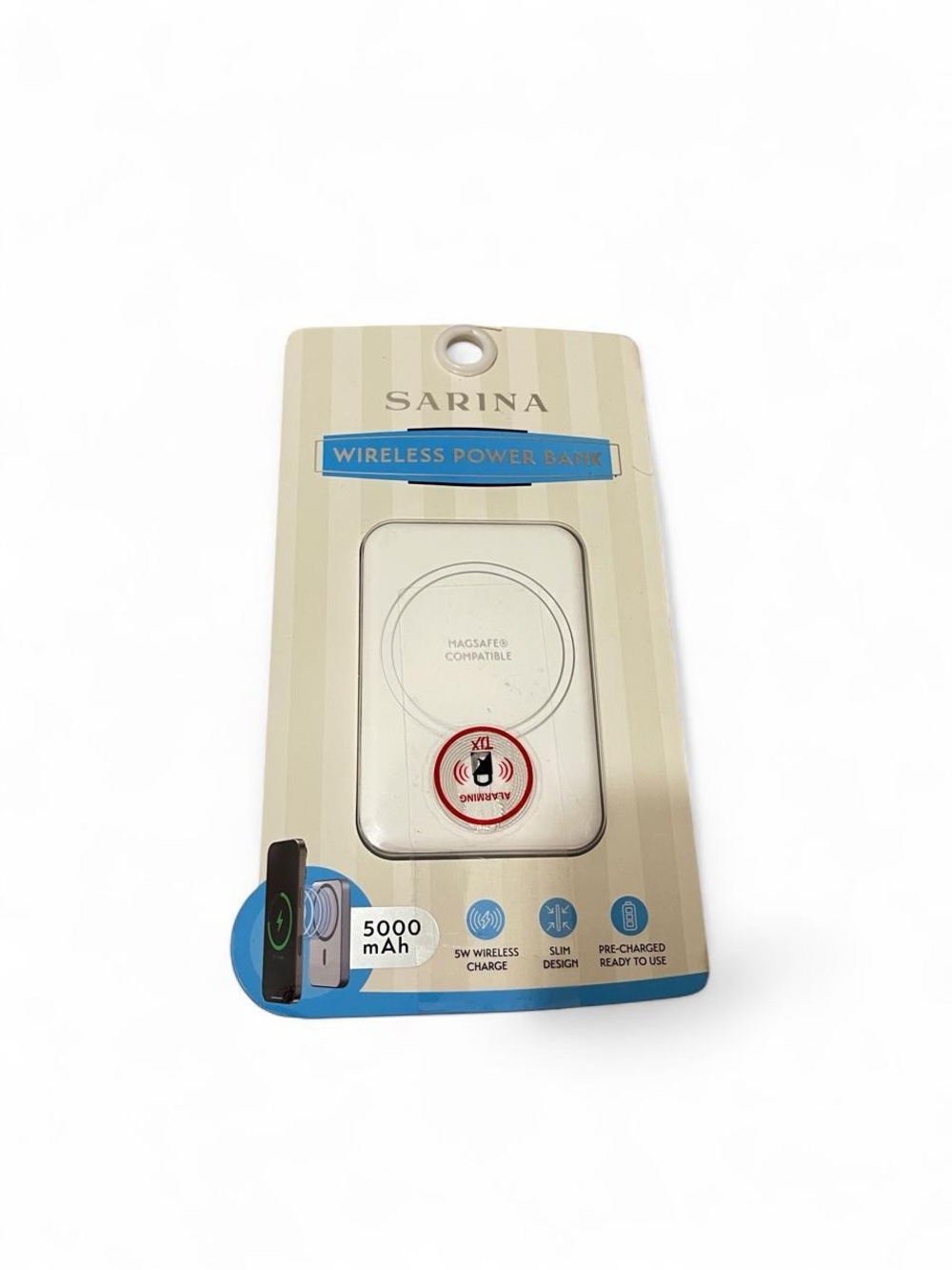 Brand New Sarina Wireless Power Bank 5000mAh